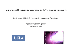 Exponential Frequency Spectrum and Anomalous Transport