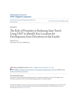 The Role of Proximity in Reducing Auto Travel