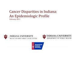 Cancer Disparities in Indiana: An Epidemiologic Profile