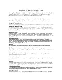 glossary of school finance terms