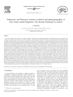 Palaeozoic and Mesozoic tectonic evolution and palaeogeography