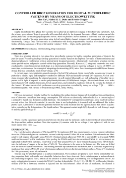 controlled drop generation for digital microfluidic systems by means