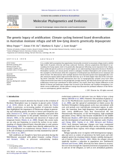 The genetic legacy of aridification: Climate cycling fostered