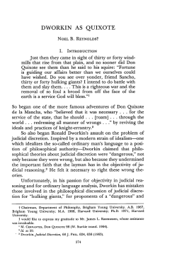 Dworkin as Quixote - Penn Law: Legal Scholarship Repository