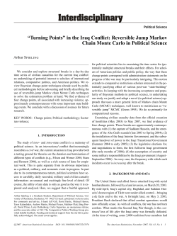“Turning Points” in the Iraq Conflict: Reversible Jump Markov