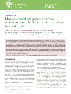 Ideal gas model adequately describes movement and school