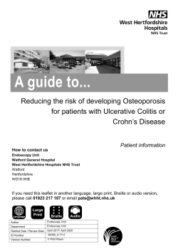Risk of developing Osteoporosis for patients with Ulcerative Colitis