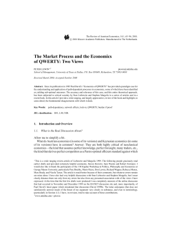 The Market Process and the Economics of QWERTY: Two Views
