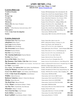 andy henry, csa - The Casting Society of America