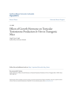 Effects of Growth Hormone on Testicular Testosterone Production In
