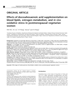 Effects of docosahexaenoic acid supplementation on blood lipids
