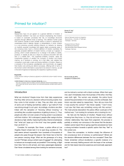Primed for intuition?