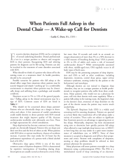 When Patients Fall Asleep in the Dental Chair