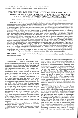 procedures for the evaluation of field efficacy of slow