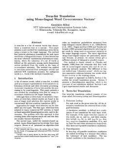 Term-list Translation using Mono-lingual Word