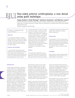 One-sided anterior urethroplasty: a new dorsal onlay graft technique