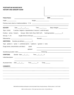 WW.06.05A Postpartum Neurocheck History and Sensory Exam