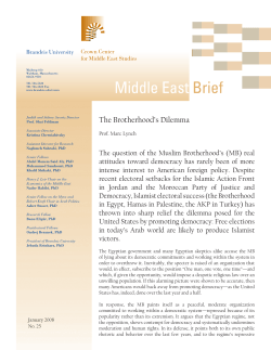 The Brotherhood`s Dilemma