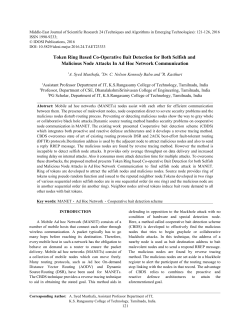 Token Ring Based Co-Operative Bait Detection for Both Selfish and