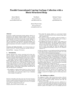 Parallel Generational-Copying Garbage Collection