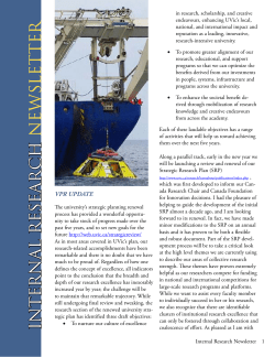 internal resear ch ne wslet ter