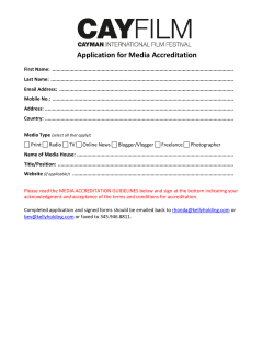 Application for Media Accreditation