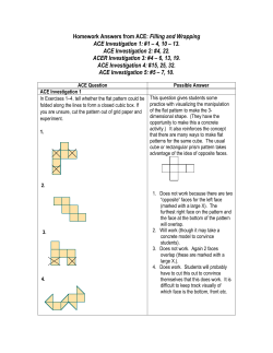 Filling and Wrapping ACE Investigation 1