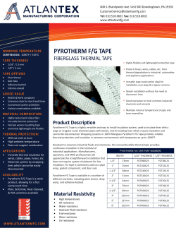 Pyrotherm FG Tape is a highly versatile and easy to install insulation