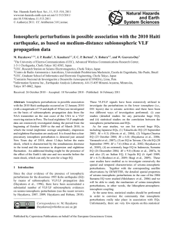 Ionospheric perturbations in possible association with the 2010 Haiti