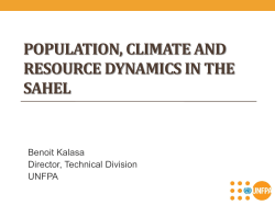 population, climate and resource dynamics in the sahel