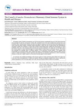 Mammary Gland Immune System in Health and - e