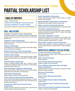a partial list of scholarships - Mid