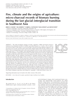 Fire, climate and the origins of agriculture: micro