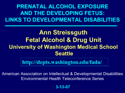prenatal alcohol exposure and the developing