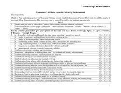Celebrity Endorsement Consumers‟ Attitude towards