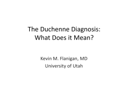 The Duchenne Diagnosis: What Does it Mean?