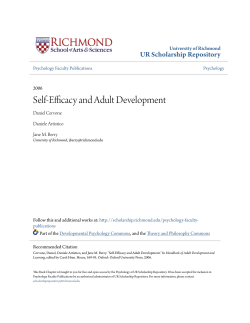 Self-Efficacy and Adult Development