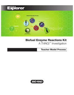 Biofuel Enzyme Reactions Kit for AP Biology Teacher - Bio-Rad