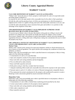 Guide to Market Value - Liberty County Central Appraisal District