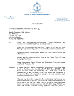 KS AG Opinion - Handgunlaw.us