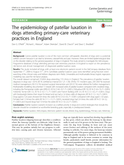The epidemiology of patellar luxation in dogs