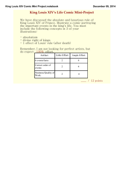 King Louis XIV Comic Mini Project.notebook