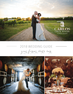 2018 WEDDING GUIDE your forever starts here