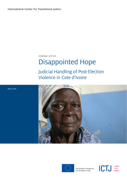 Disappointed Hope - The International Center for Transitional Justice