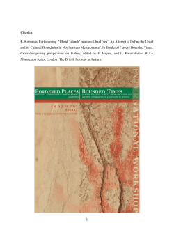 Citation: K. Kopanias. Forthcoming. "Ubaid `islands` in