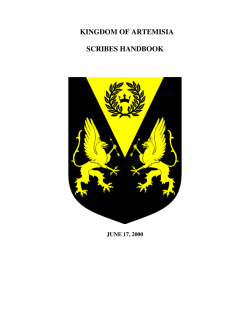 Artemisian Scribes` Handbook