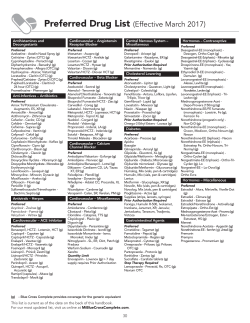 Preferred Drug List - Blue Cross Complete