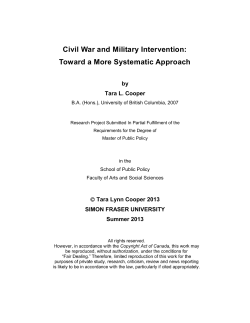 Civil war and military intervention: toward a more systematic approach