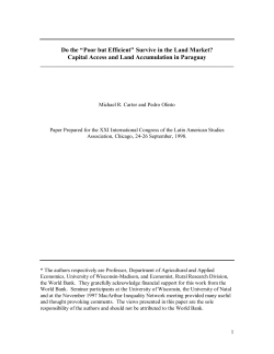 Do the &ldquo;Poor but Efficient&rdquo; Survive in the Land Market?