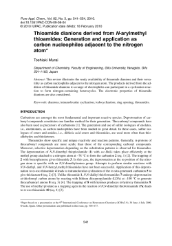 Thioamide dianions derived from N-arylmethyl thioamides